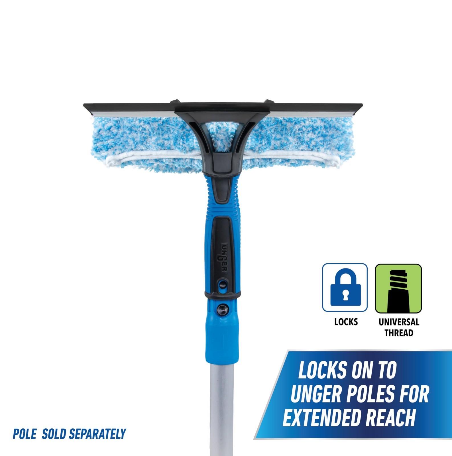 2-in-1 Window Cleaning Tool – 10″ Squeegee & Scrubber for Home & Commercial Use,