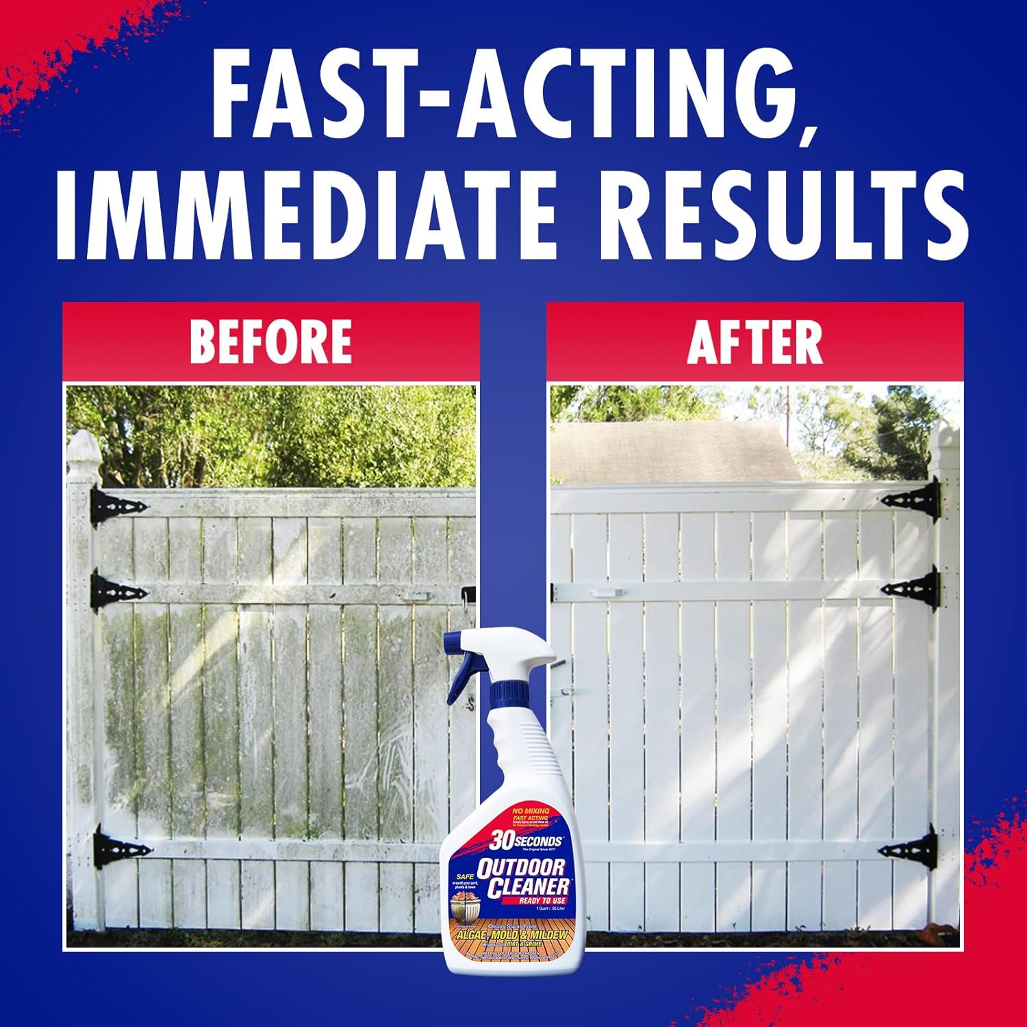 Outdoor Mold & Mildew Stain Remover Spray | Ready to Use | 32 Fl