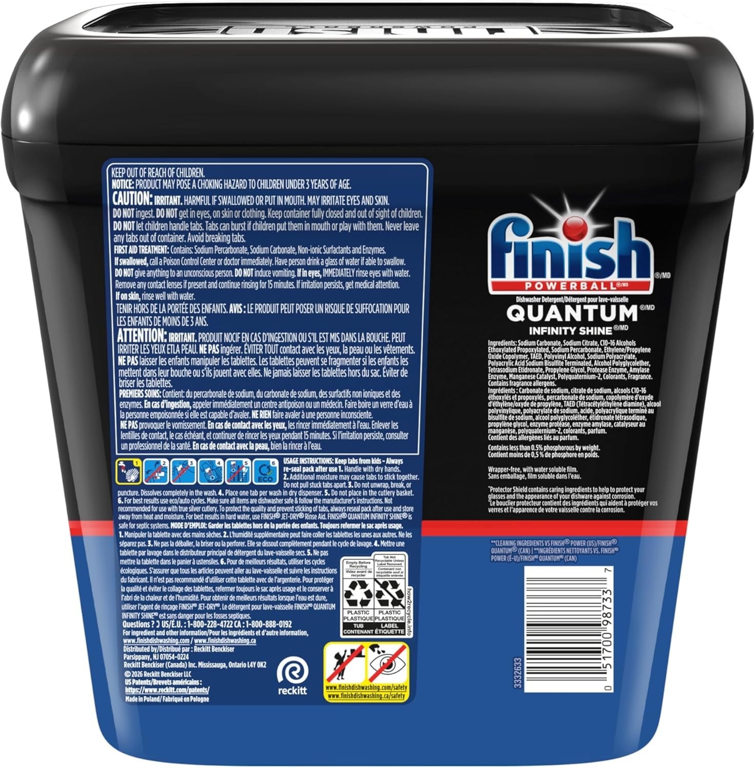 Finish: Quantum Infinity Shine Dishwasher Pods – Spotless Clean (70 Count)