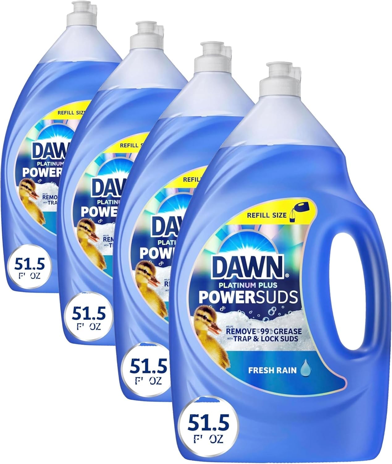 Liquid Dish Soap Fresh Rain Scent 51.5 oz. Refill