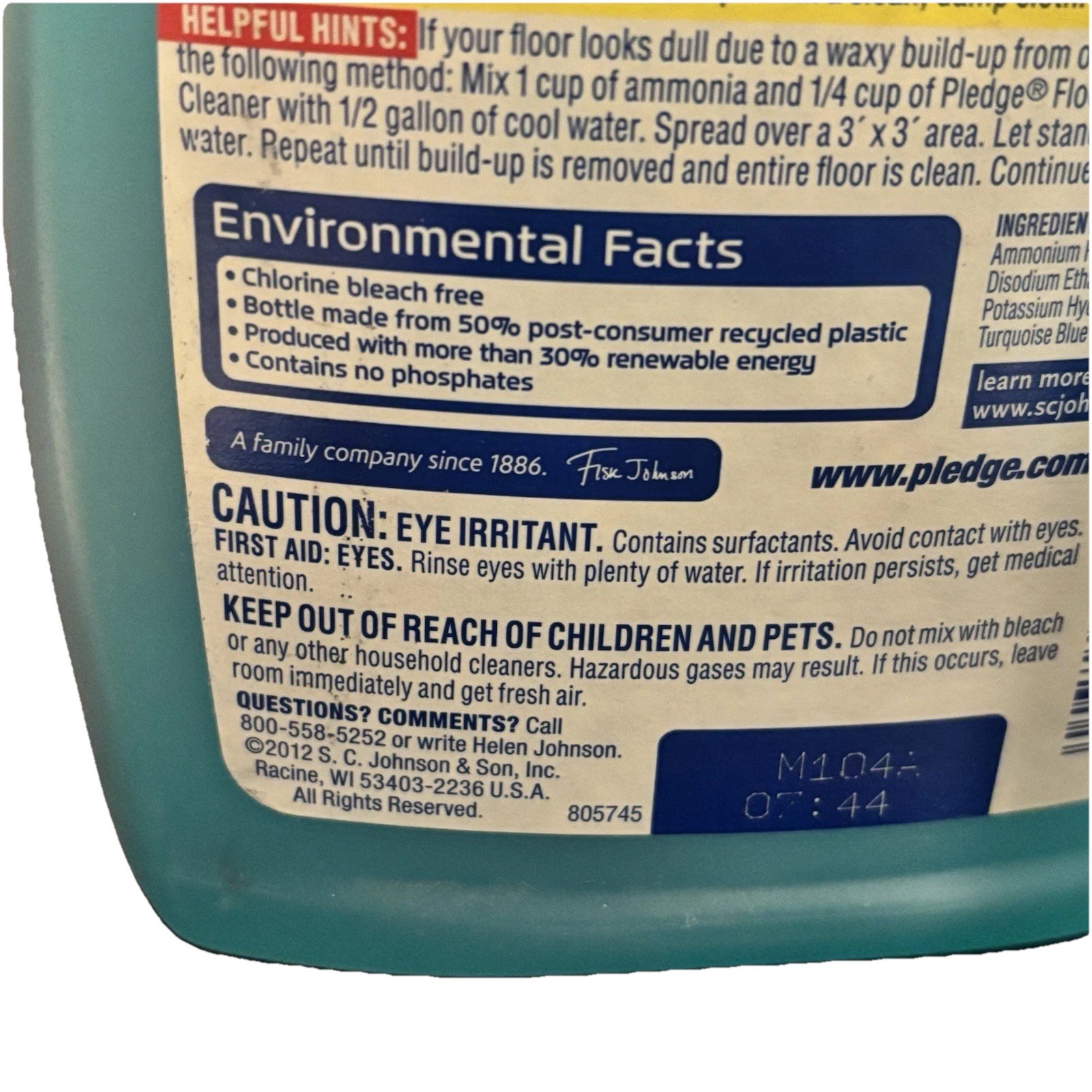 Pledge FloorCare Multi Surface Cleaner Fresh Scent 32oz Discontinued NEW