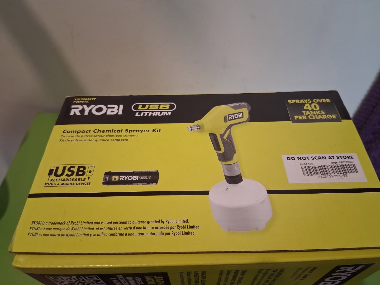 Ryobi FVSP51K USB Lithium Compact Chemical Sprayer Kit
