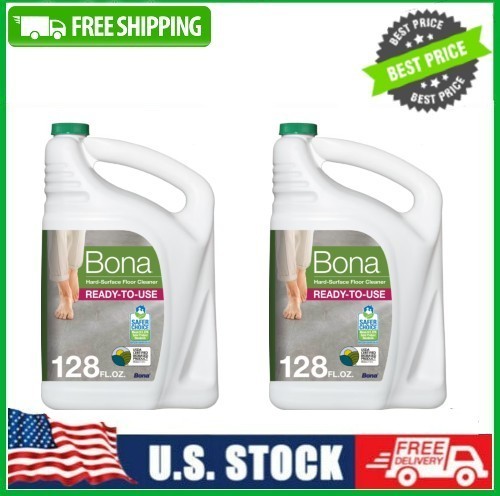 2 Pack Bona Multi-Surface Floor Cleaner, for Stone Tile Laminate, 128 Fl Oz