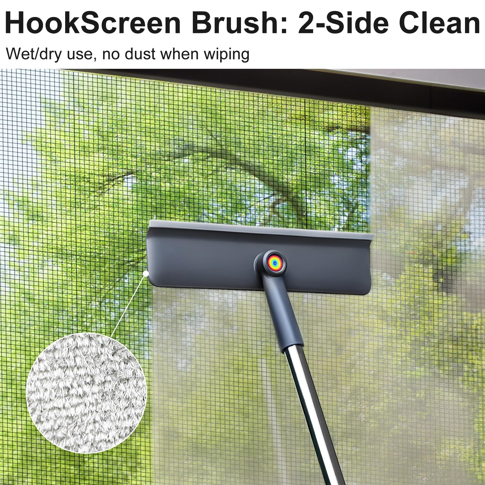 3-in-1 Window Squeegee for Home – 60″ Window Cleaning Kit with 3 Microfiber C…