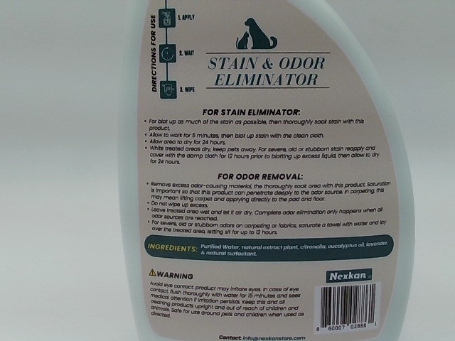 Mekaan Pet Stain Remover & Odor Eliminator Spray – Carpet Cleaner 27 Fl Oz
