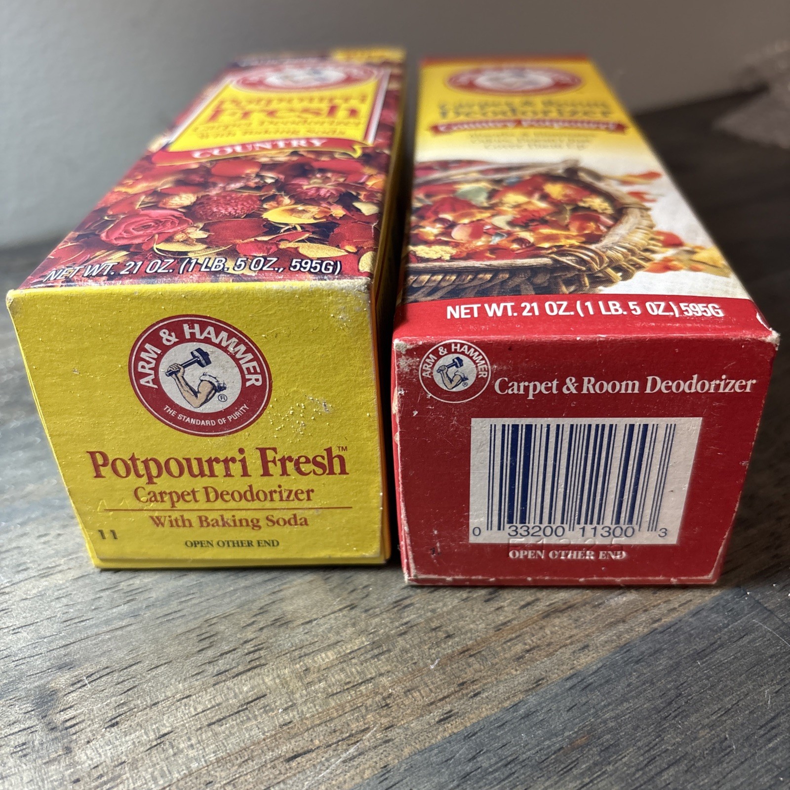 2 Vtg Arm & Hammer Potpourri Fresh Carpet Deodorizer COUNTRY 21 Oz NOS & Used