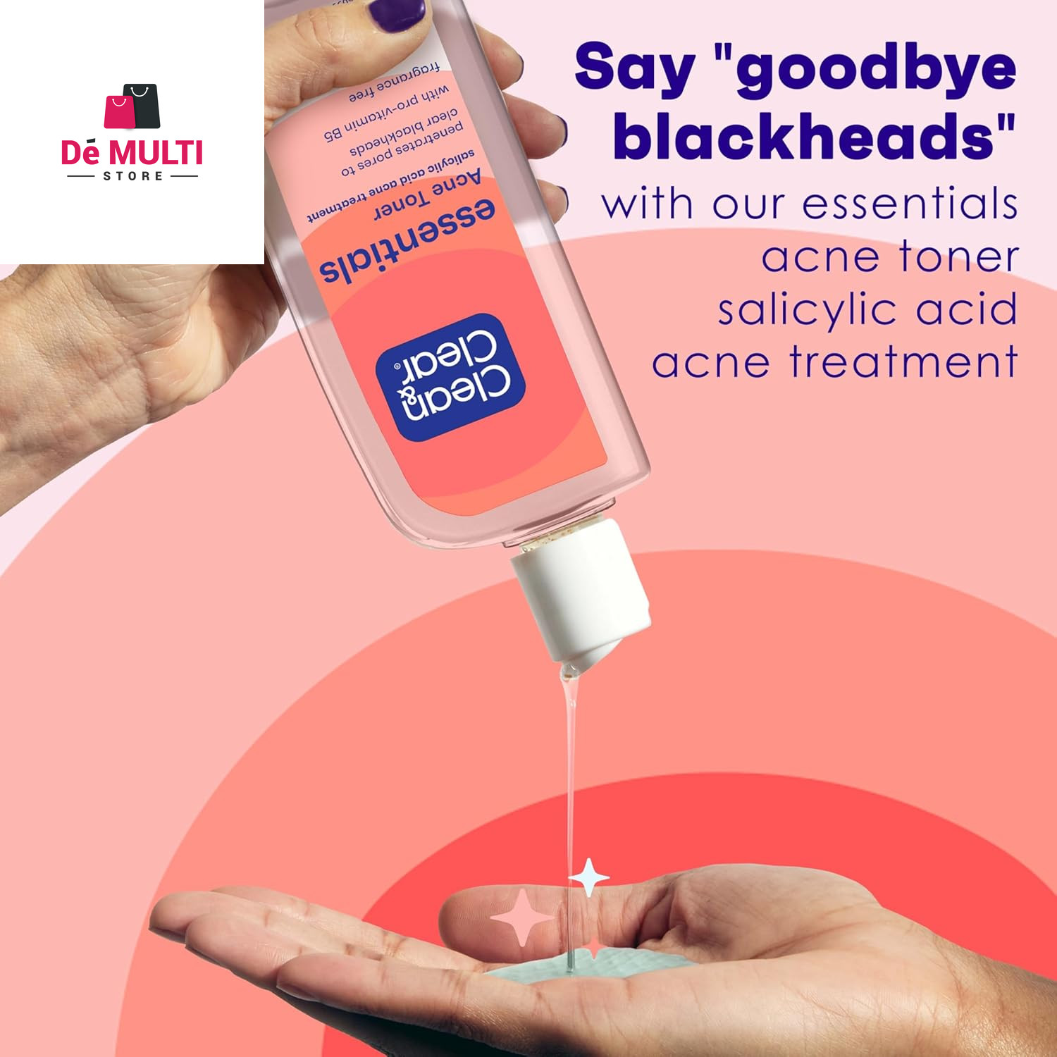 Clean & Clear Essentials Oil-Free Acne Toner with Salicylic Acid, 8 fl. oz.