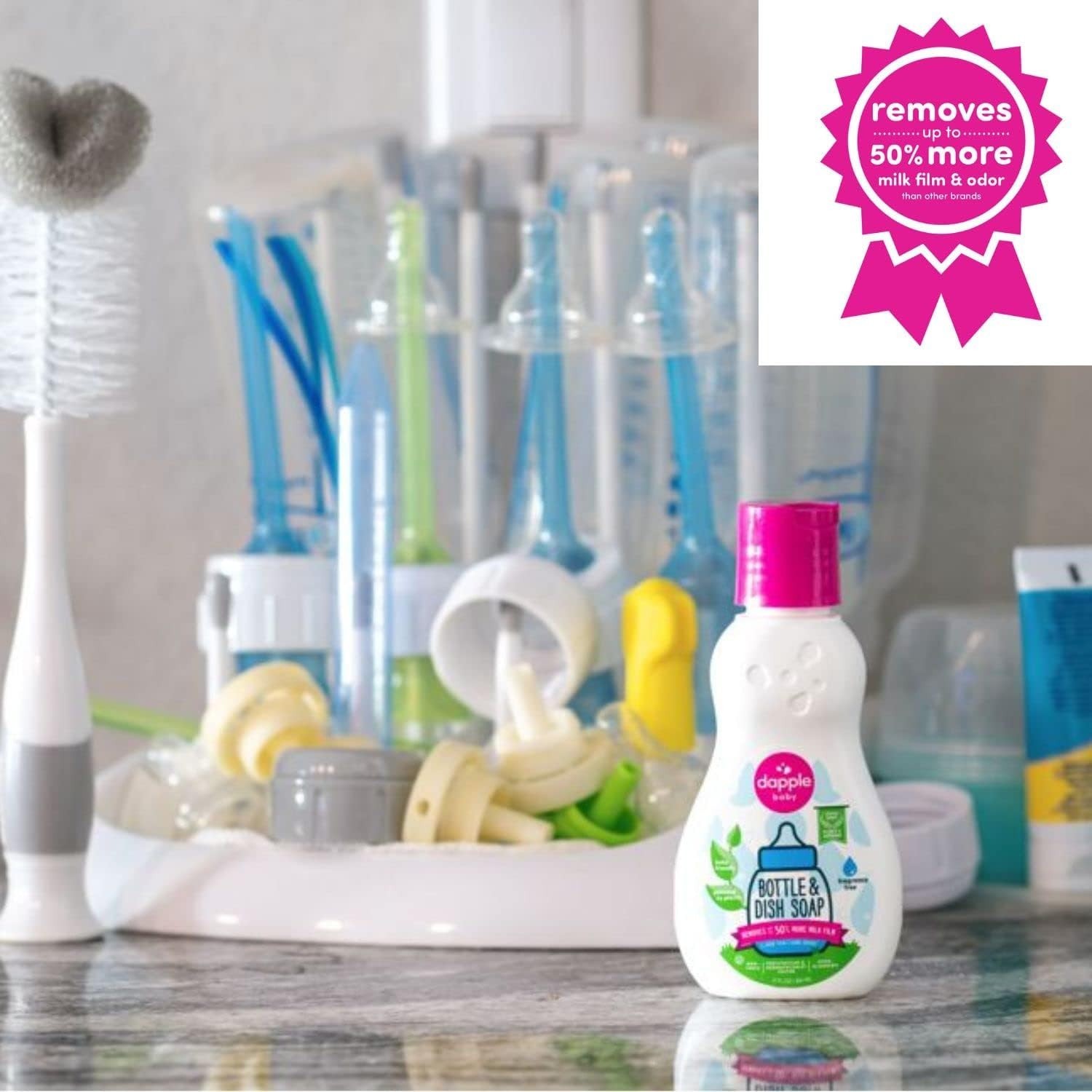 Dapple Baby Bottle Soap, Hypoallergenic Dish Soap for Baby Bottles