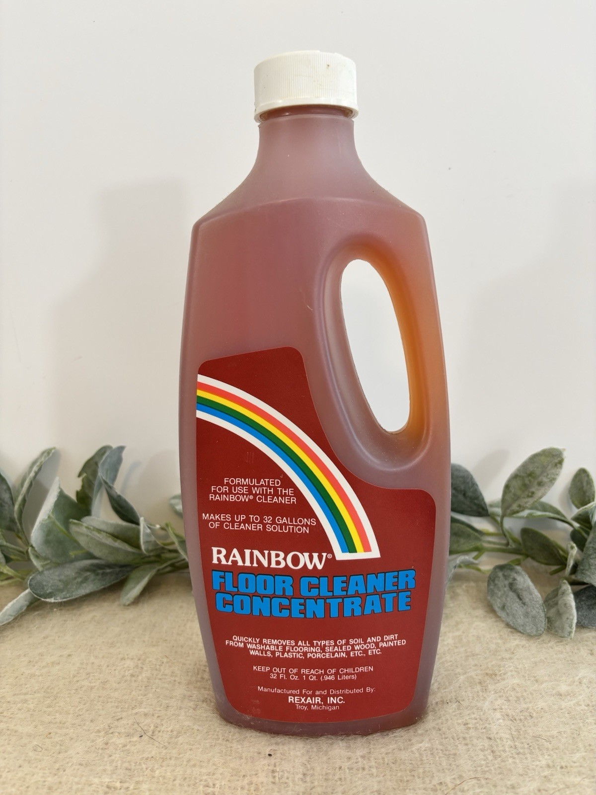 Rainbow Floor Cleaner Concentrate 32 Fl Oz Rexair Full Bottle Red
