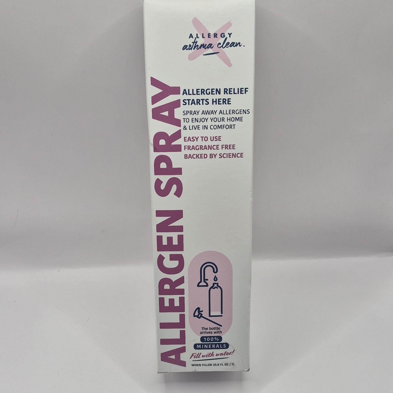 Allergy Asthma Clean Allergen Spray Hypoallergenic Fragrance Free 33.8