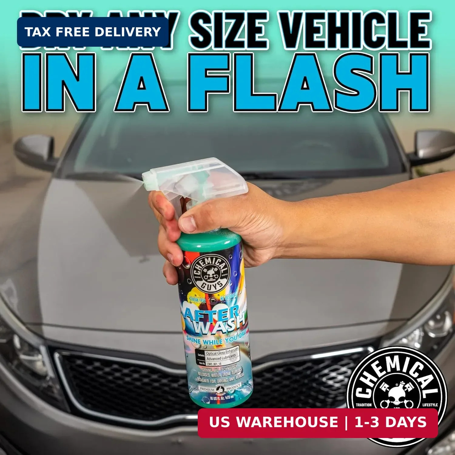 Chemical Guys CWS_801 After Wash Sprayable Gloss Boosting Car Wash Drying Aid (H