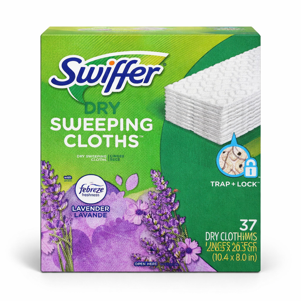 Swiffer Dry Sweeping Cloths – Febreze Lavender Scented Box of 37