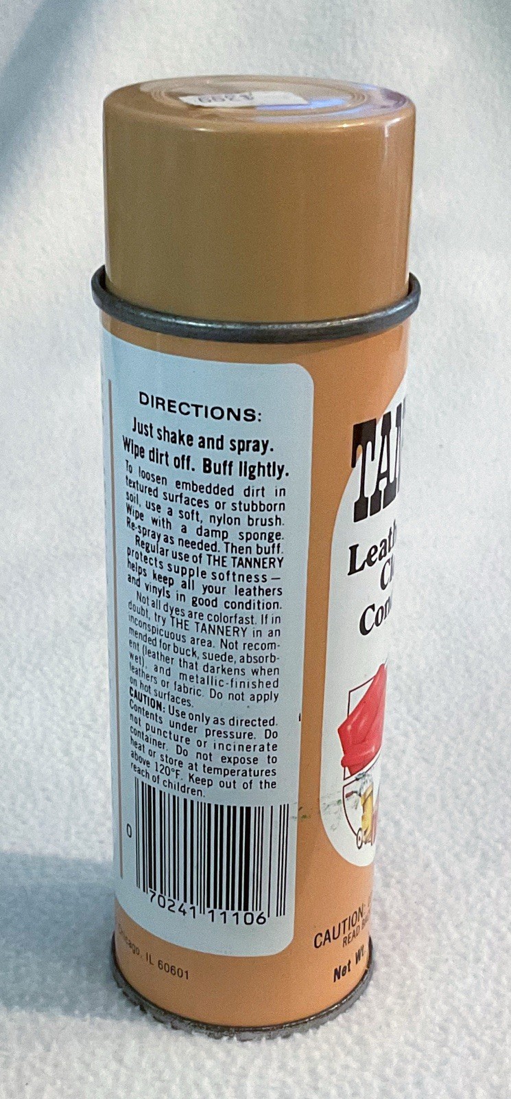 Vtg 1981 The Tannery Leather Vinyl Cleaner Conditioner Spray 6oz 90+% Full Prop