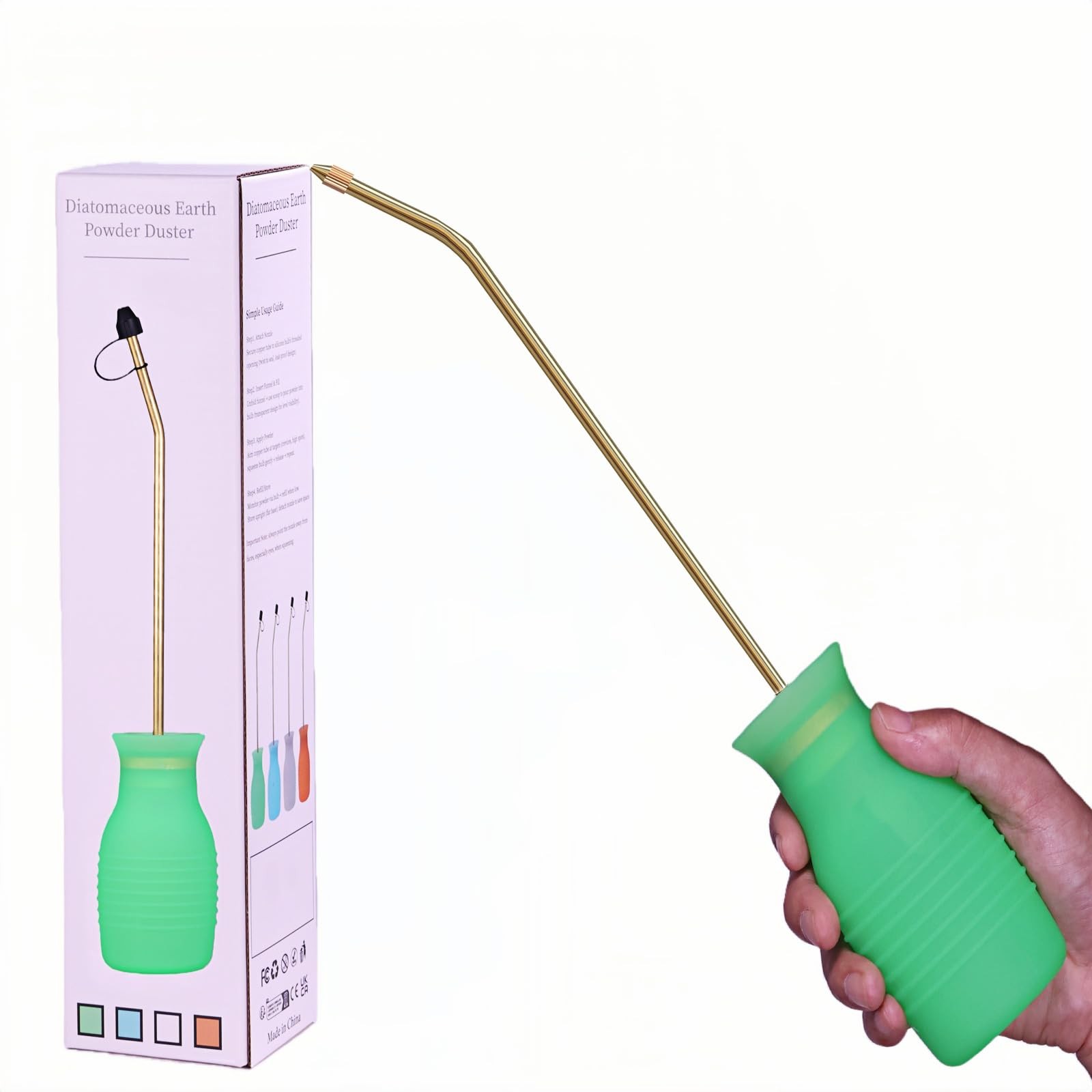 Diatomaceous Earth Duster, 230ml Large, Powder Duster Kit with Long Copper Tu…