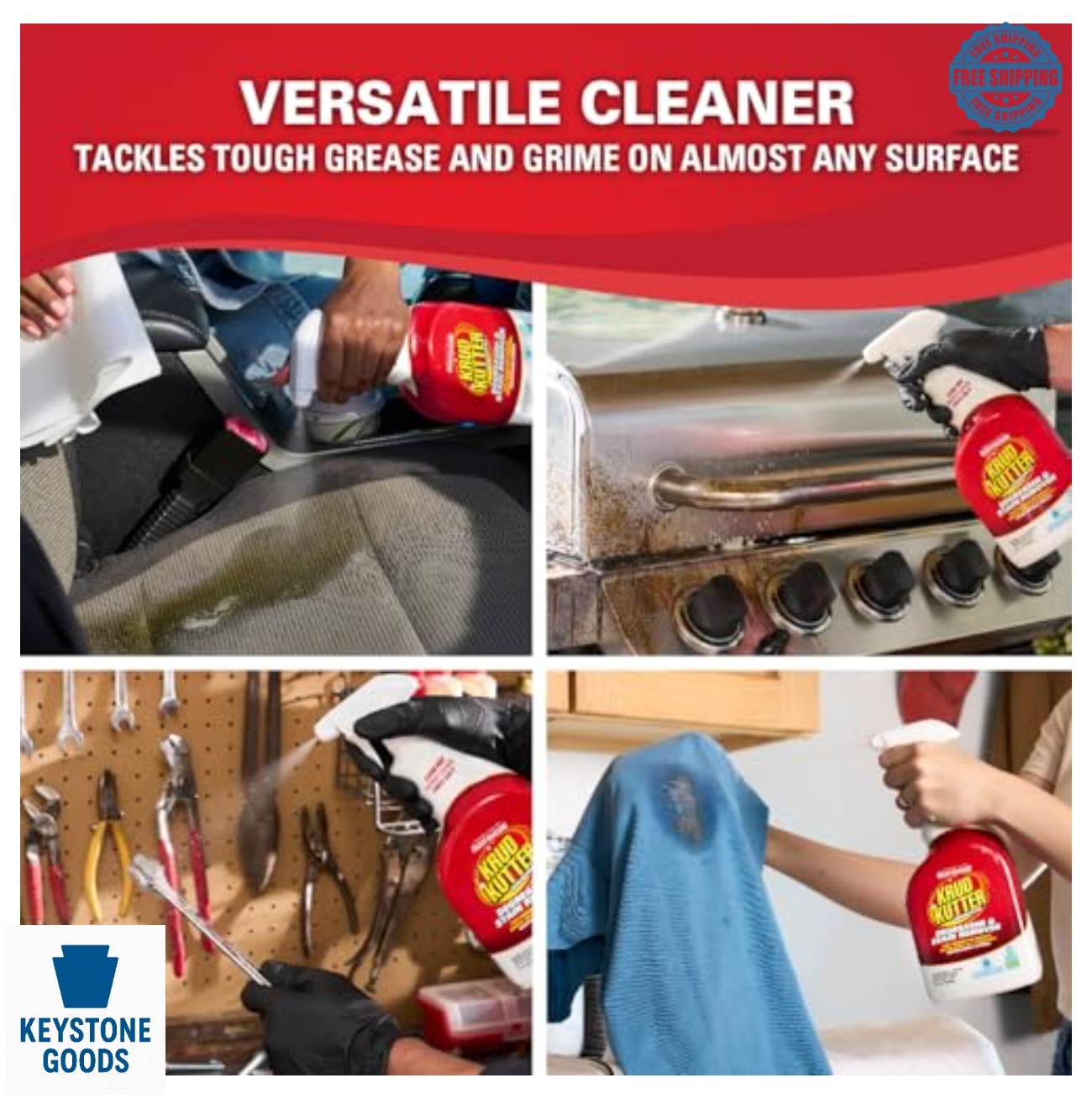 Cleaner Degreaser Spray 32 oz Multi-Surface Biodegradable Water Based Grease