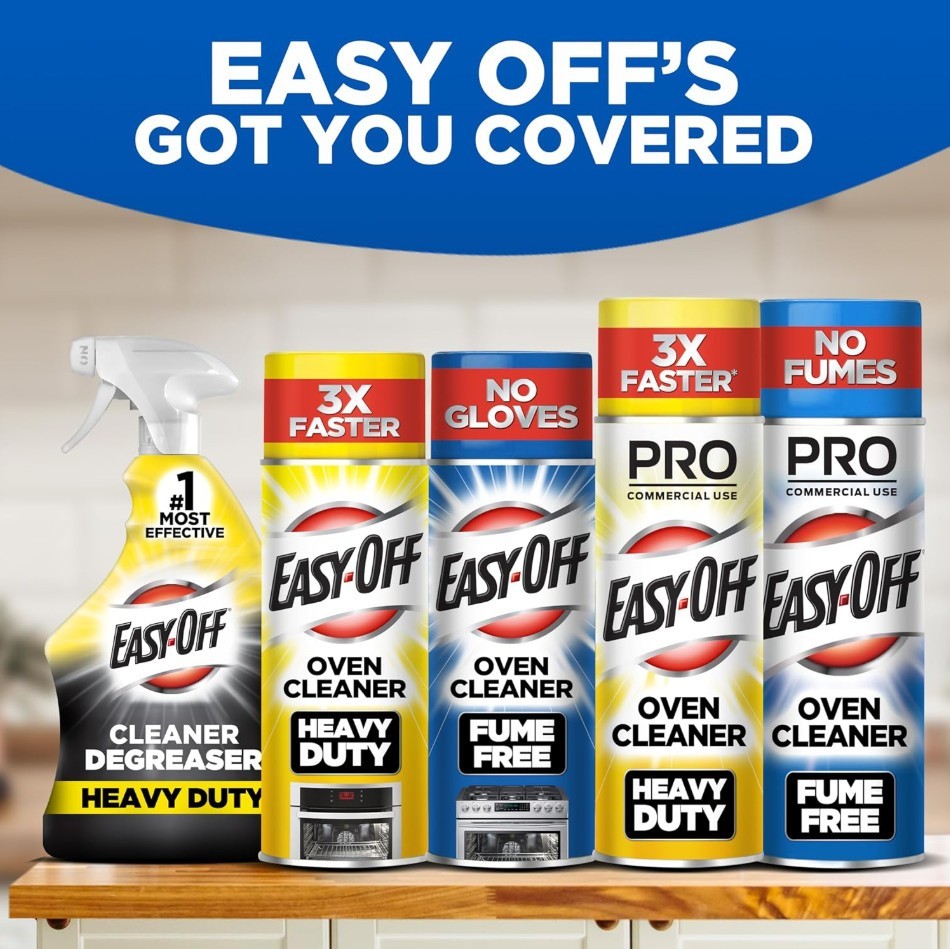 EasyOff Fume Free PRO size Oven Cleaner Foam, Removes Grease & BurnedOn Food,…
