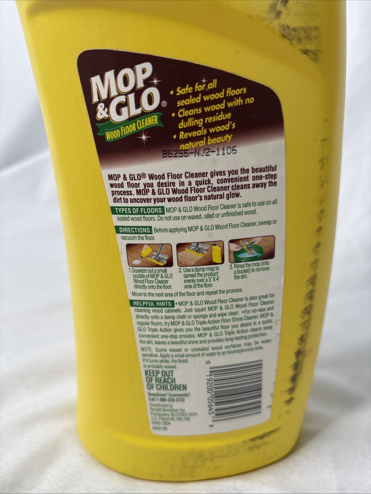 Vtg 1990s Mop & Glo Wood Floor Cleaner 32oz Full Discontinued NOS Movie Prop