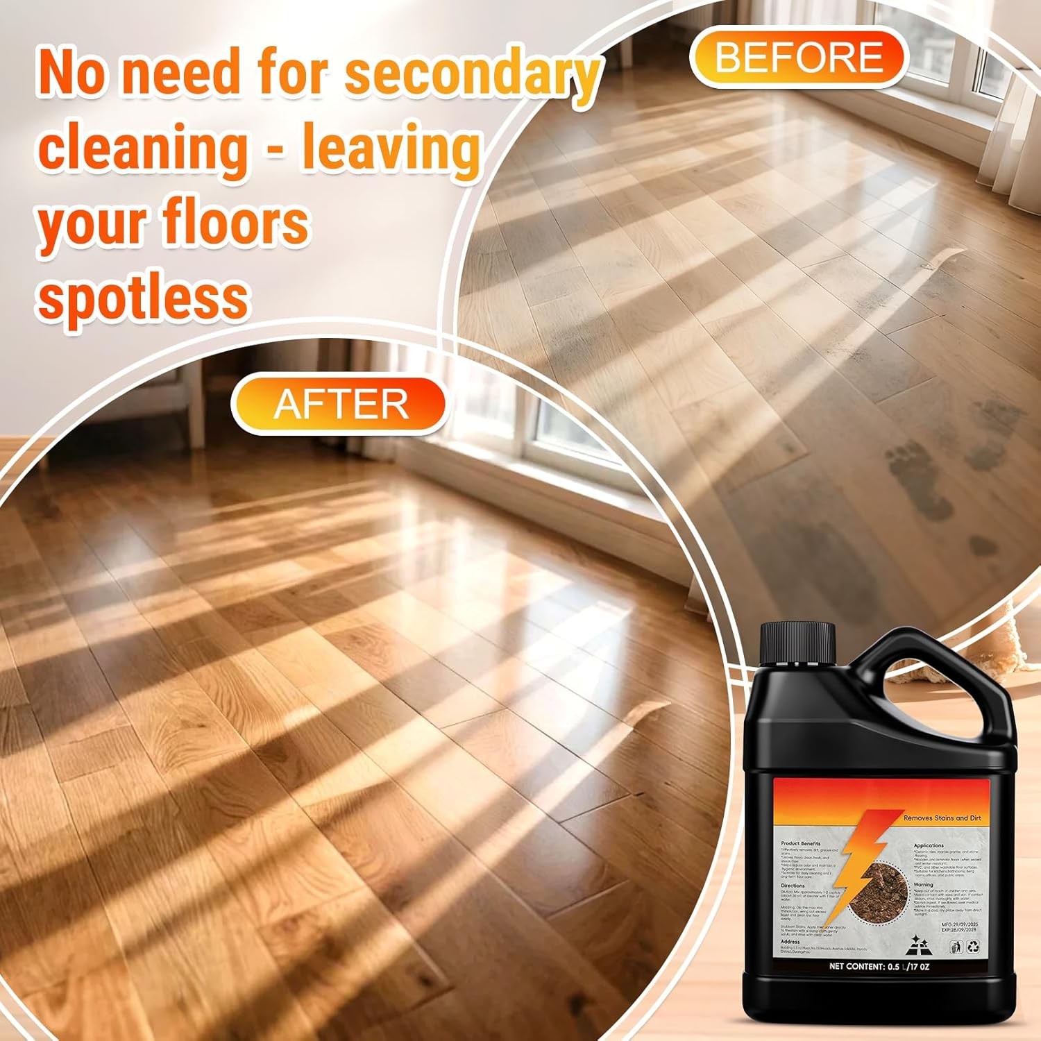 Tile Cleaner Heavy Duty Solubrilho Floor Cleaner Multi-Surface Powerful
