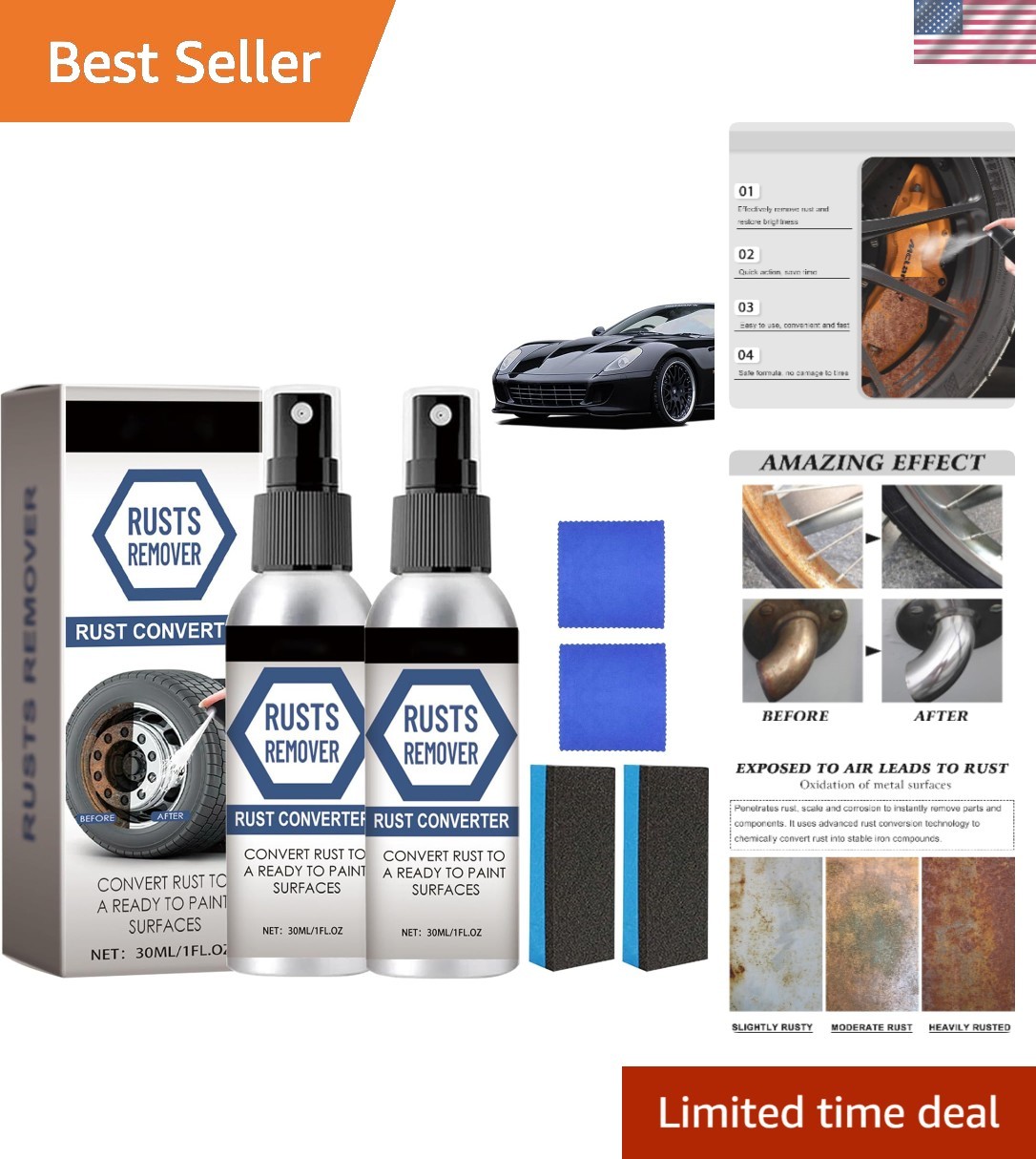 Nexa 2.0 Rust Remover Spray – Instant Shine for Metal & Multi-Surface Protection