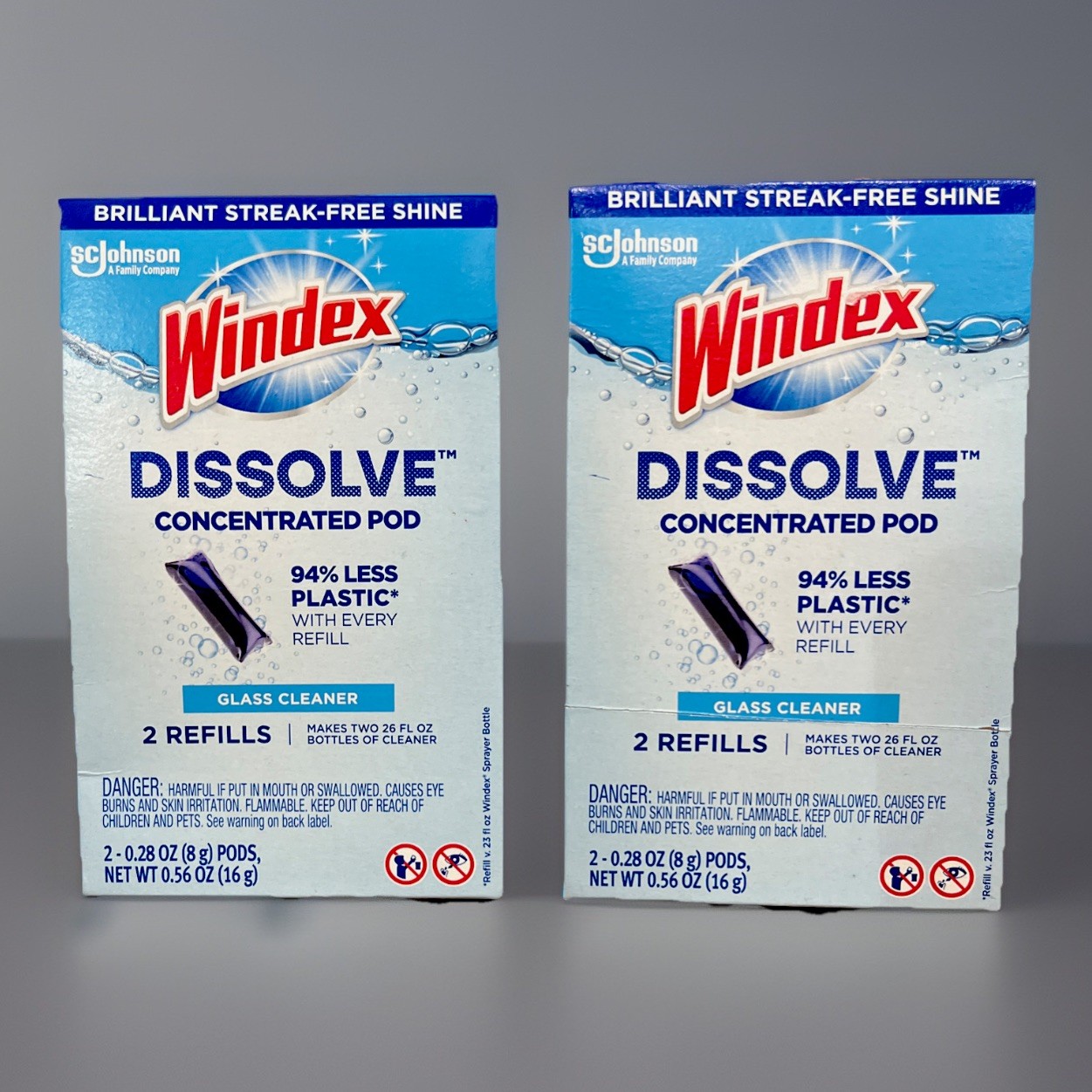 Windex Dissolve Concentrated Pod Glass Cleaner 2 Boxes 2 Refills Each Original