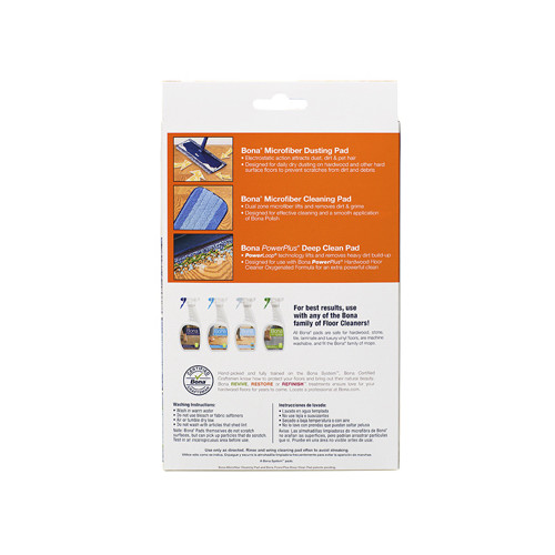 Bona AX0003496 Microfiber Deep Clean Floor Pad, 3-Pk. – Quantity 1