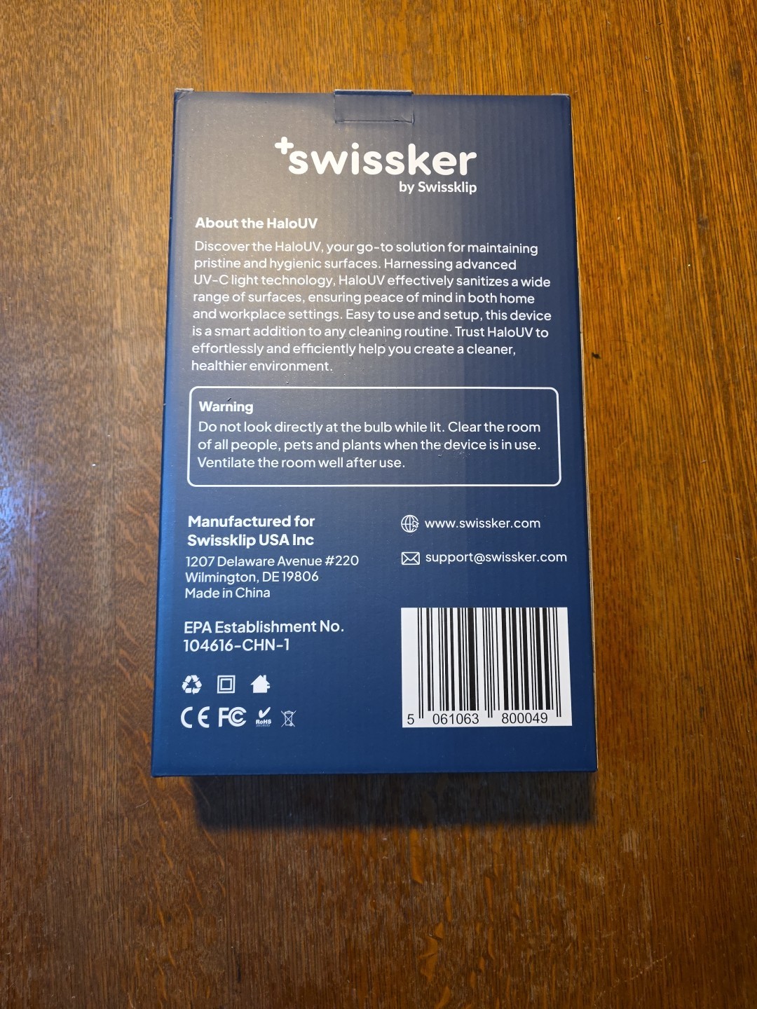HaloUV Swissker by Swissklip HaloClean UV Original, Home Disinfection Device