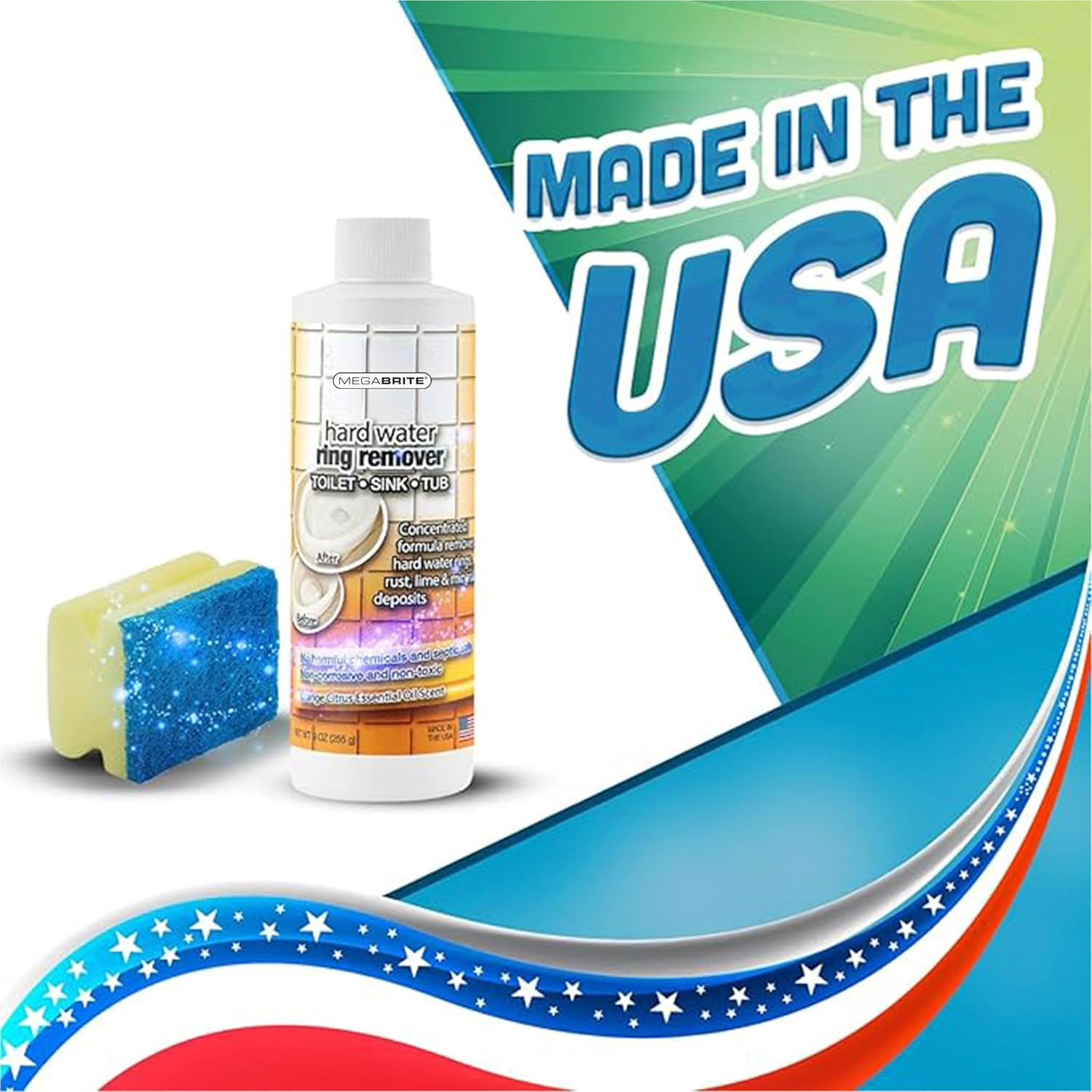 Toilet Bowl Stain Remover | Porcelain Sink, Tub & Bowl | Concentrated Formula Re
