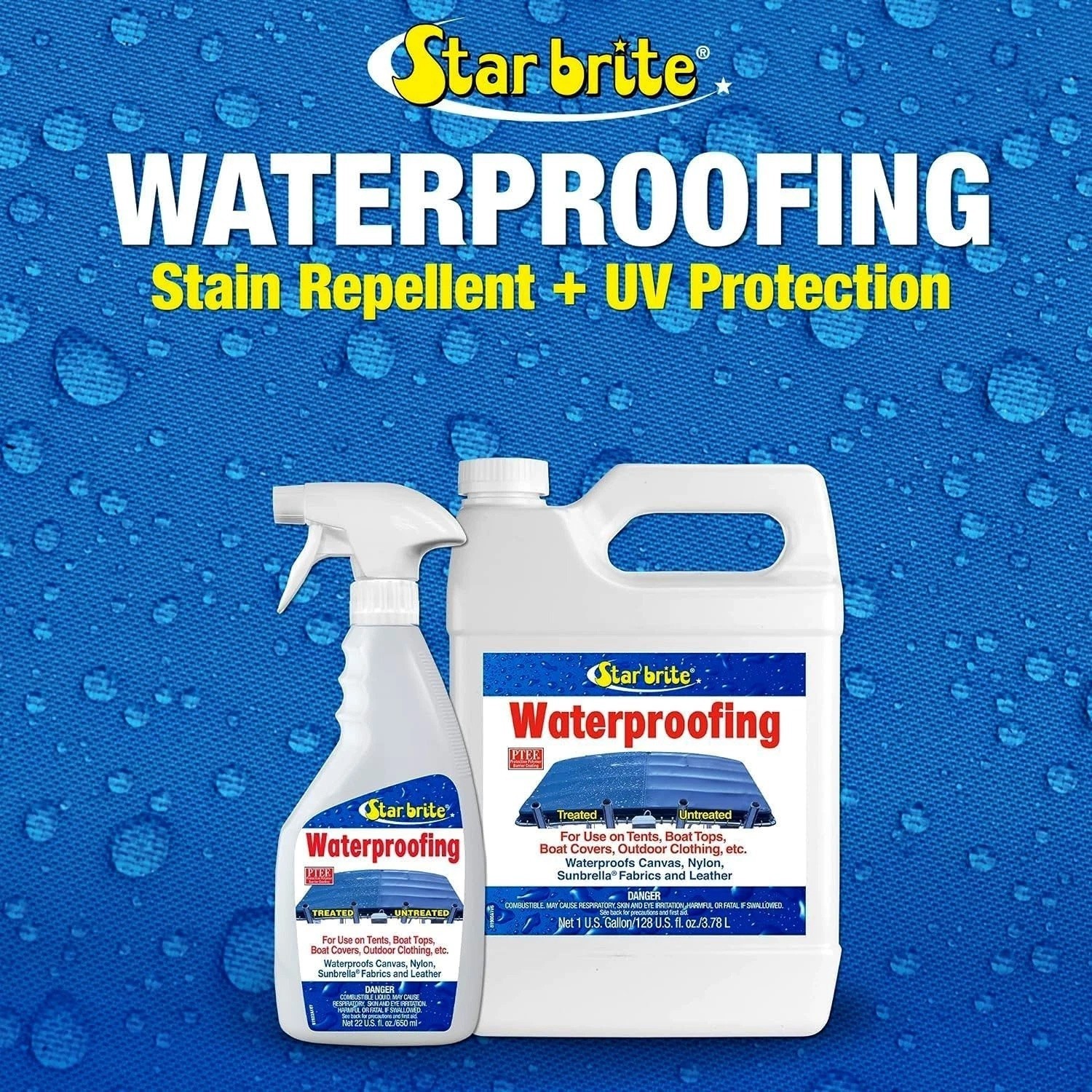 Fabric Waterproofing Protectant w/PTEF Marine Boat Cover Canvas Tent 22 oz….