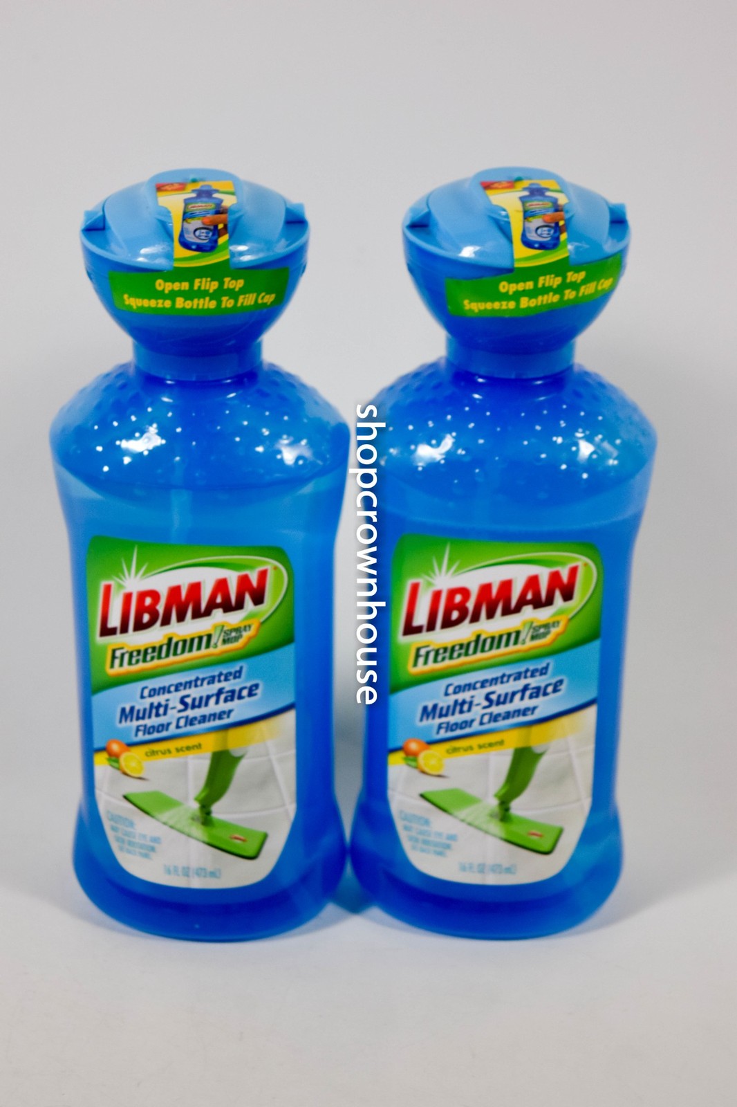 2 Libman Freedom Spray Mop Concentrated Multi-Surface Floor Cleaner 16oz bottle