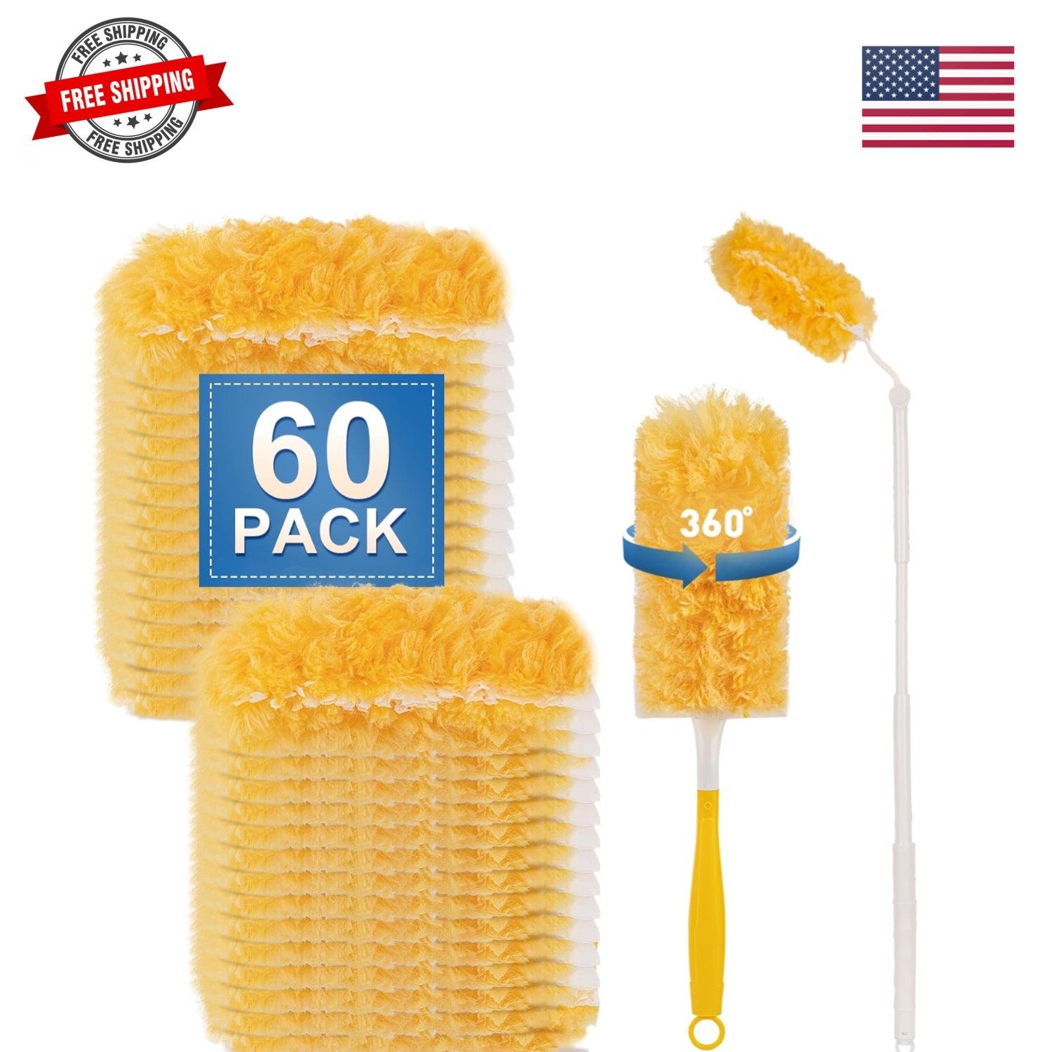 Heavy Duty Duster Refills, Disposable Dusters Kit for Cleaning Dusting Furnit…