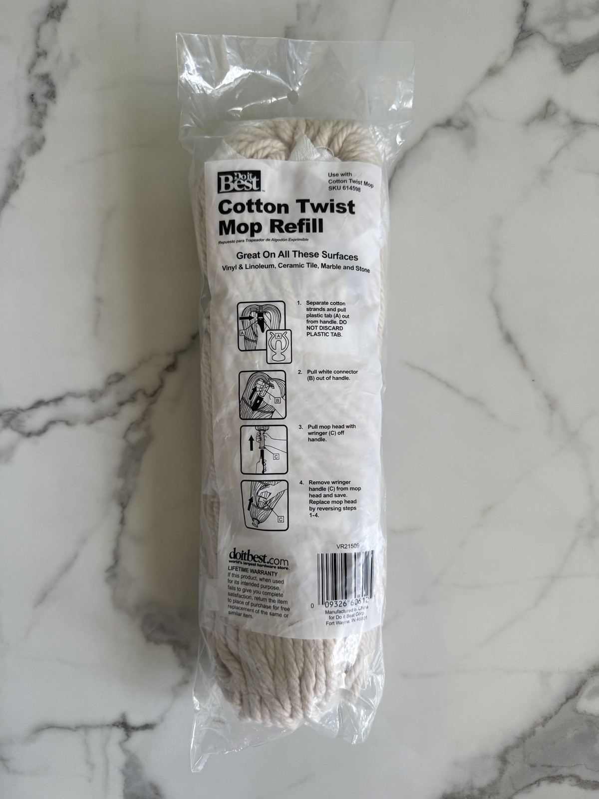 Do it Best 13 In. Cotton Twist Mop Refill 60612 SIM Supply, Inc. 60612 639540