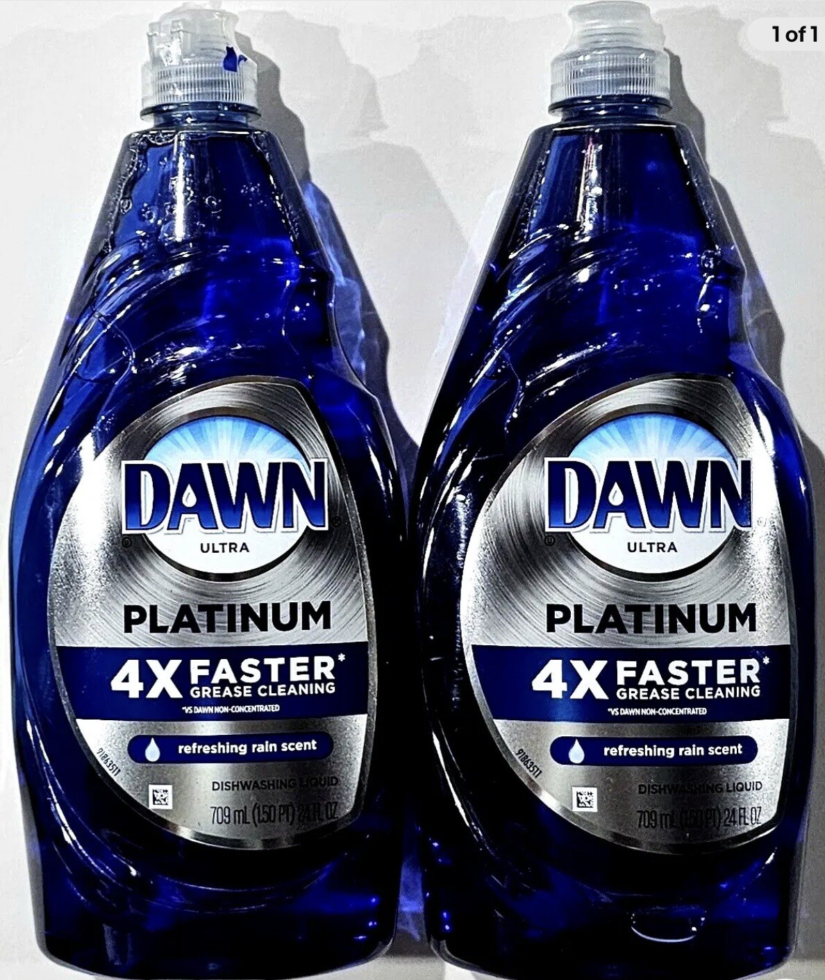 2 Dawn Ultra Platinum 4x Faster Grease Cleaning Refreshing Rain Scent 24oz
