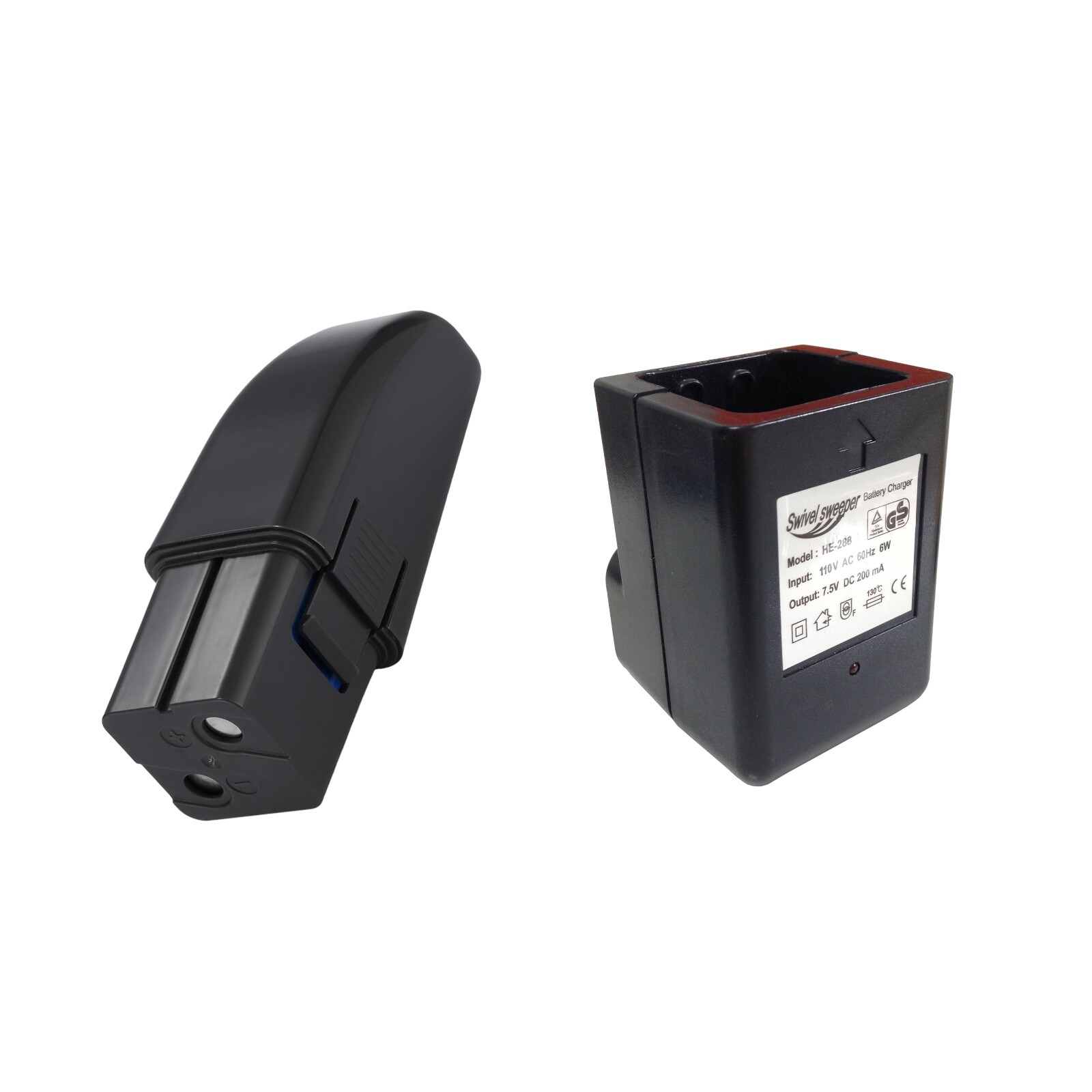 Wall Charger & Replacement Battery for Cordless Swivel Sweeper Touchless Models