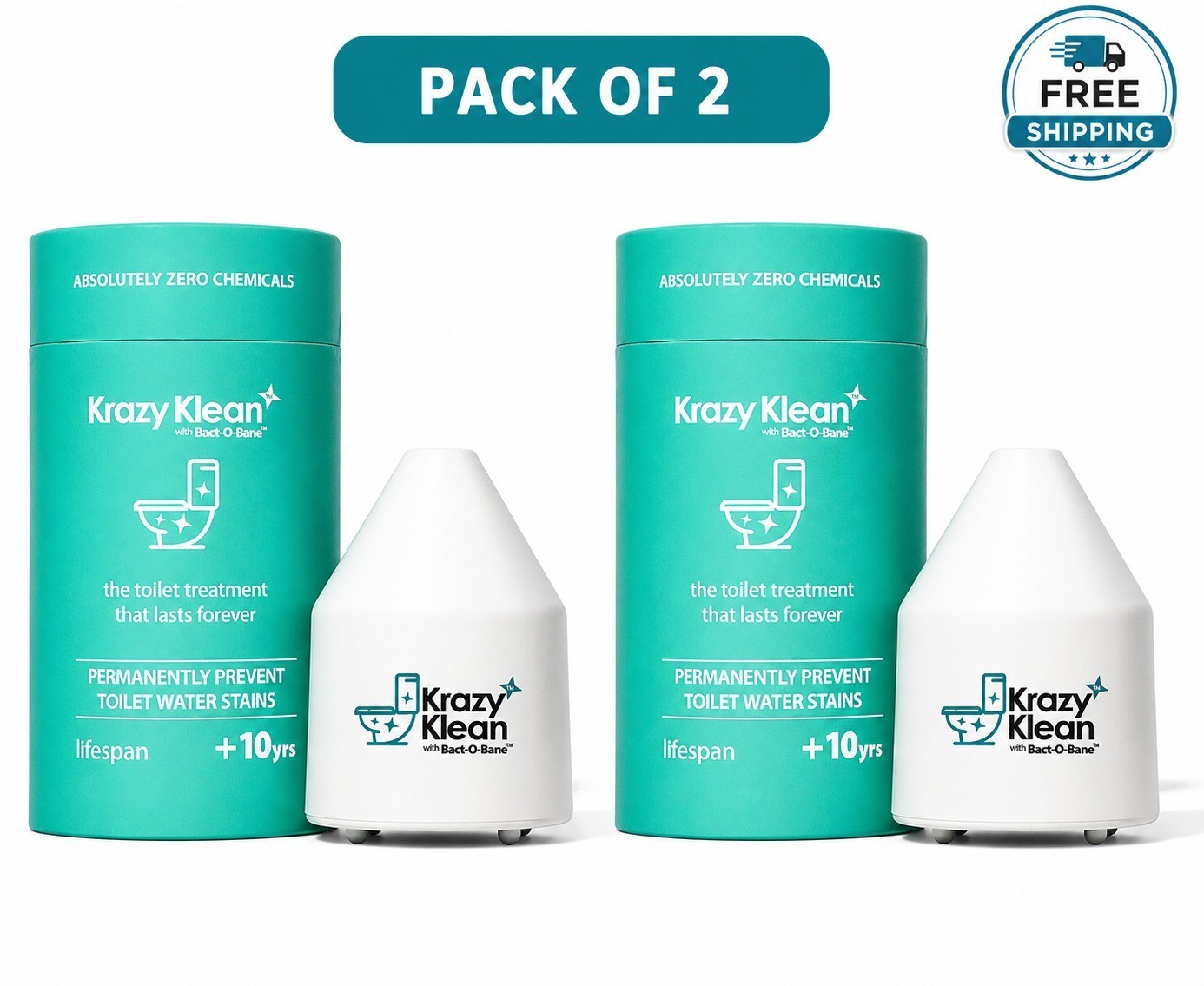 Krazy Klean Pro Toilet Cleaner Household Cleaning Solution Pack of 2