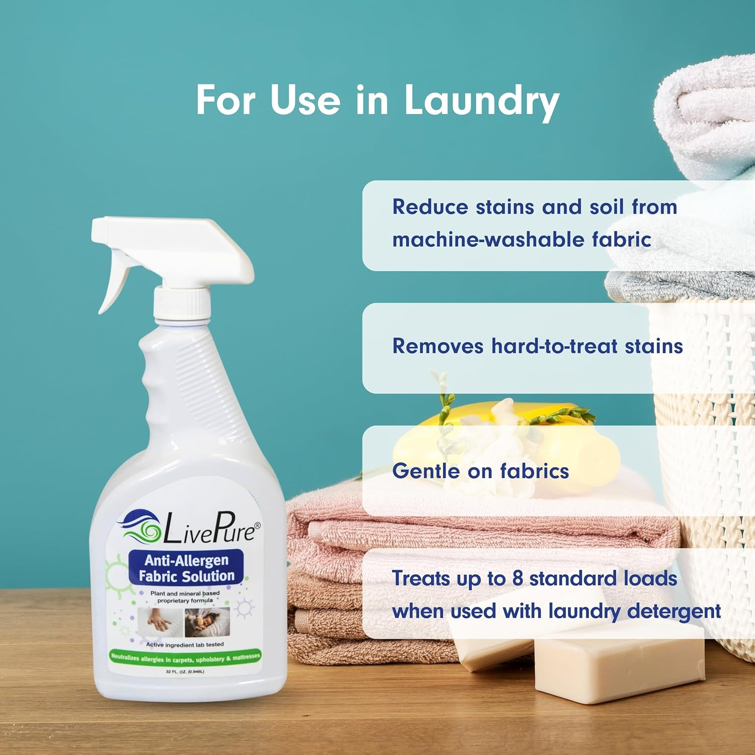 Anti-Allergen 32 OZ Fabric Spray for Household Surfaces