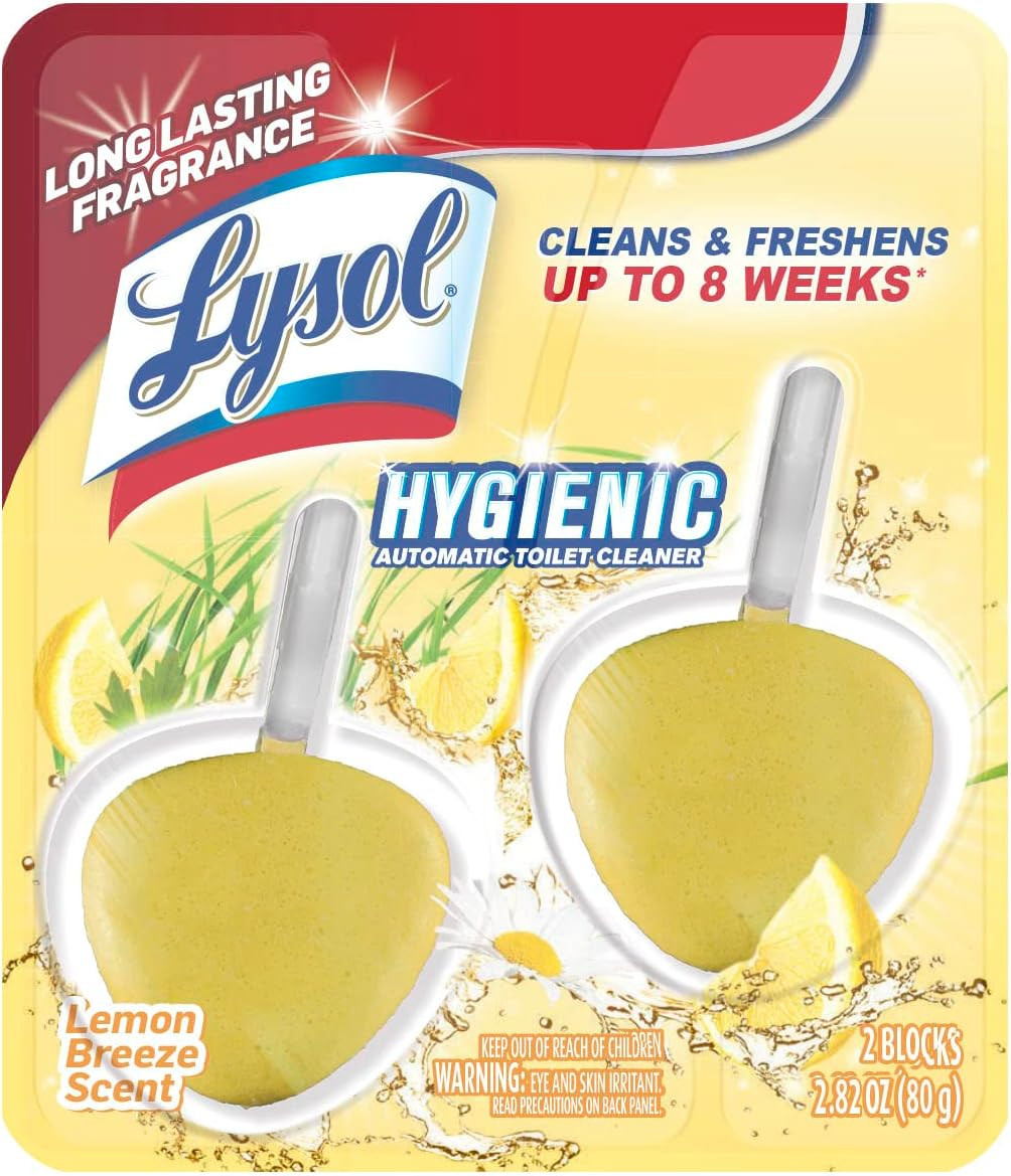 Automatic In-The-Bowl Toilet Cleaner, Cleans and Freshens Toilet Bowl, Lemon Bre