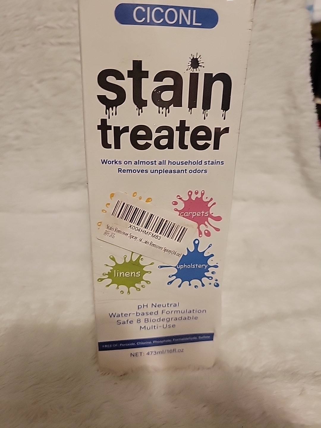 Stain Treater Spray 16oz. Multi-Use Biodegradable, Sealed New. Free Ship!