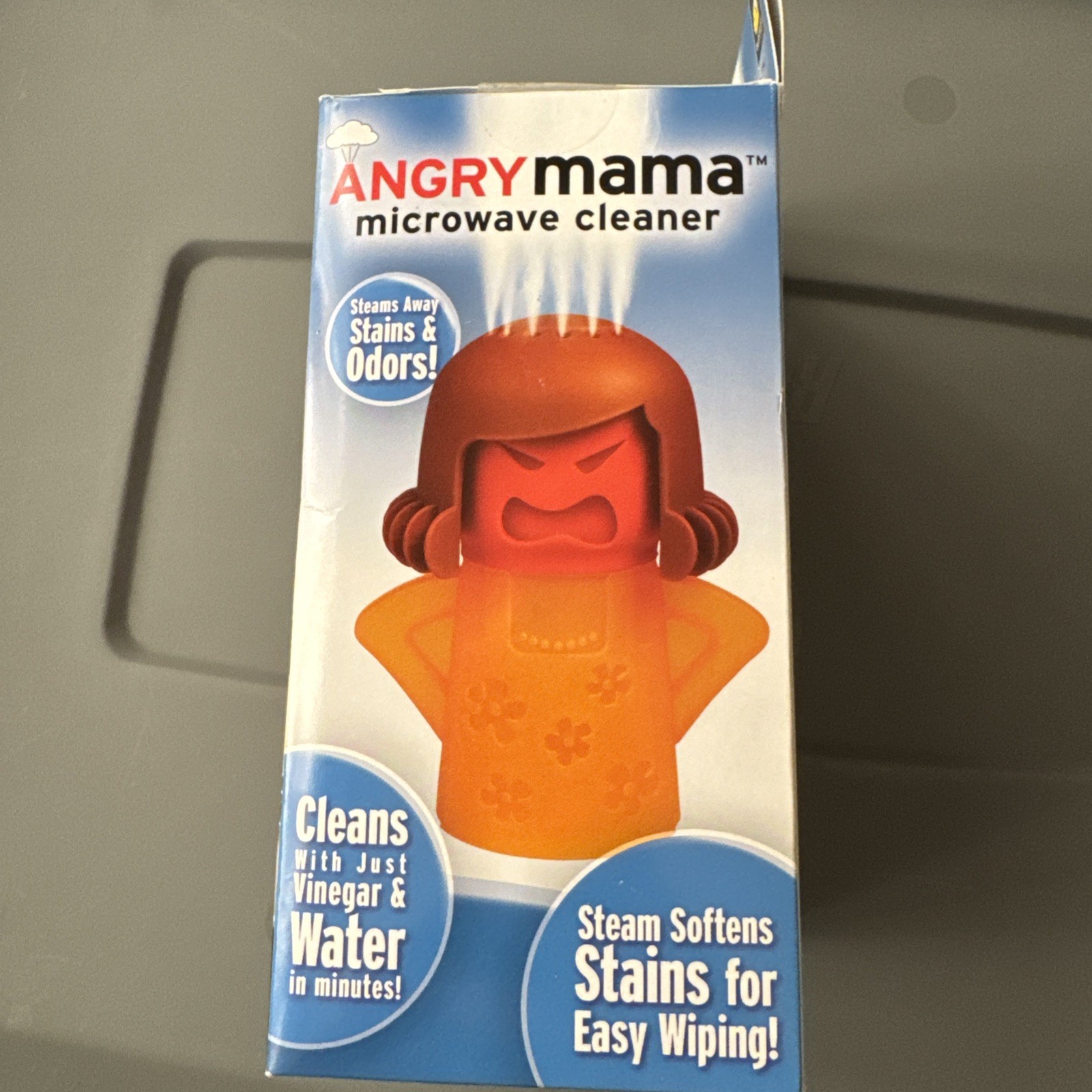 Angry Mama-Easy Microwave Steam-Stains & Odors Cleaner Cleanser-New
