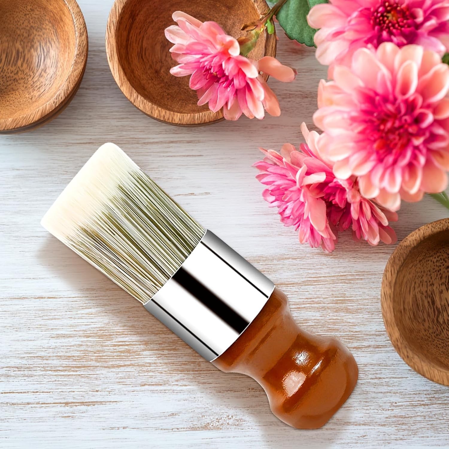 Brush for Leather and Furniture Salve – Durable Wax Brushing Tool with Comfortab