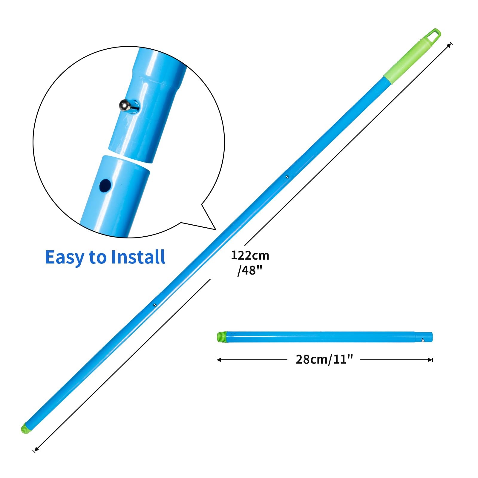 Flexible Silicone Squeegee T-Bar Water Blade Microfiber Scrubber with Long Ha…