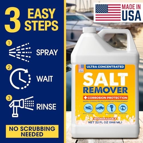 Concentrated Salt Remover & Corrosion Protection – 32 Oz Cleaner for Boats, Cars