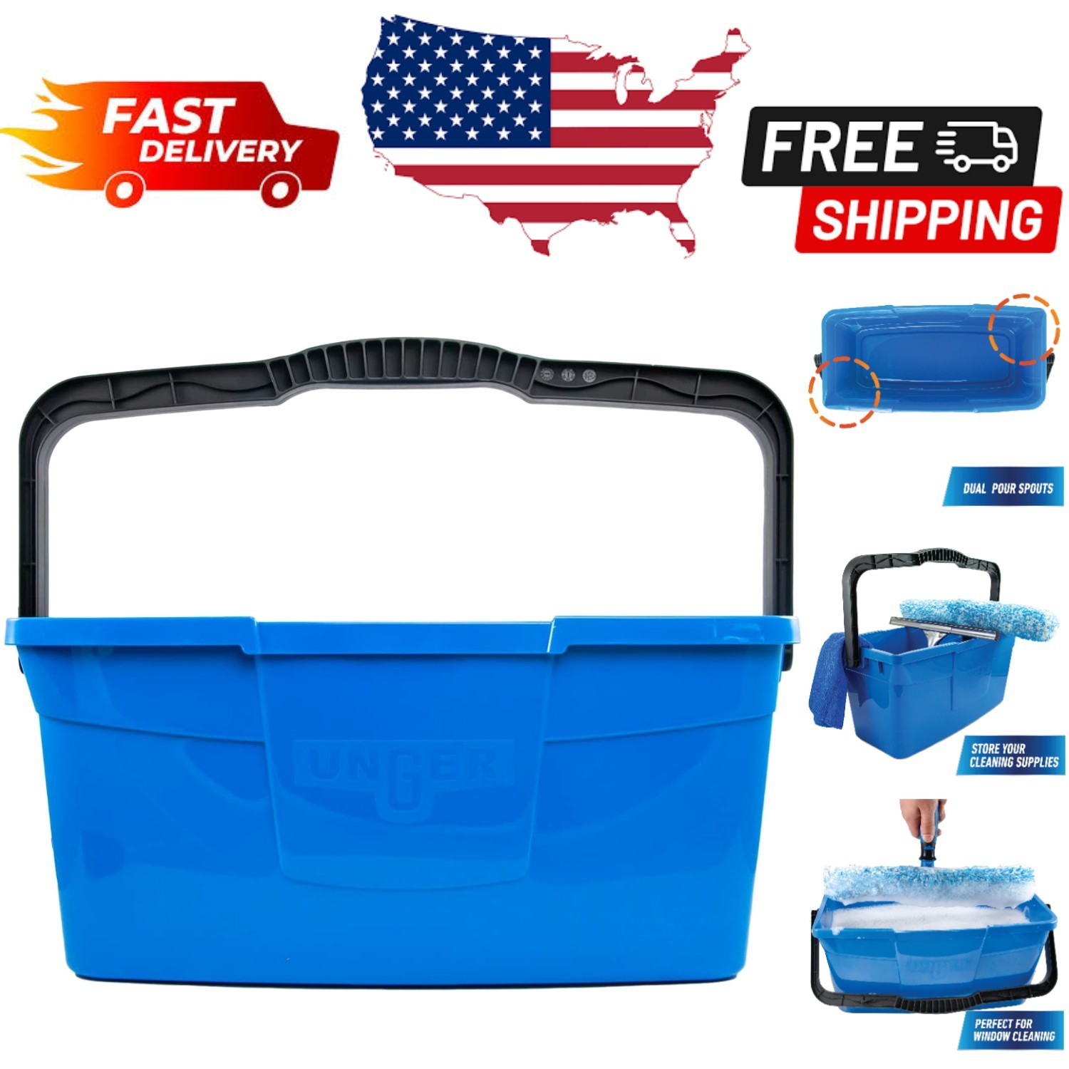 Versatile 3 Gallon Household Cleaning Bucket – Easy Mobility & Comfort Grip