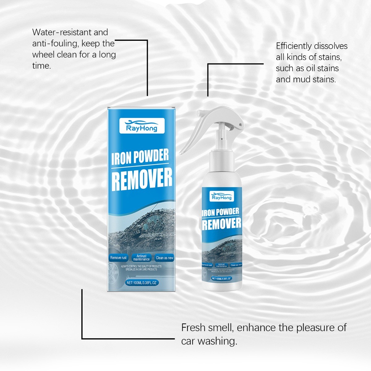 Iron Rust Remover Spray for Cars – Removes Rust & Prevents Corrosion, Easy Use