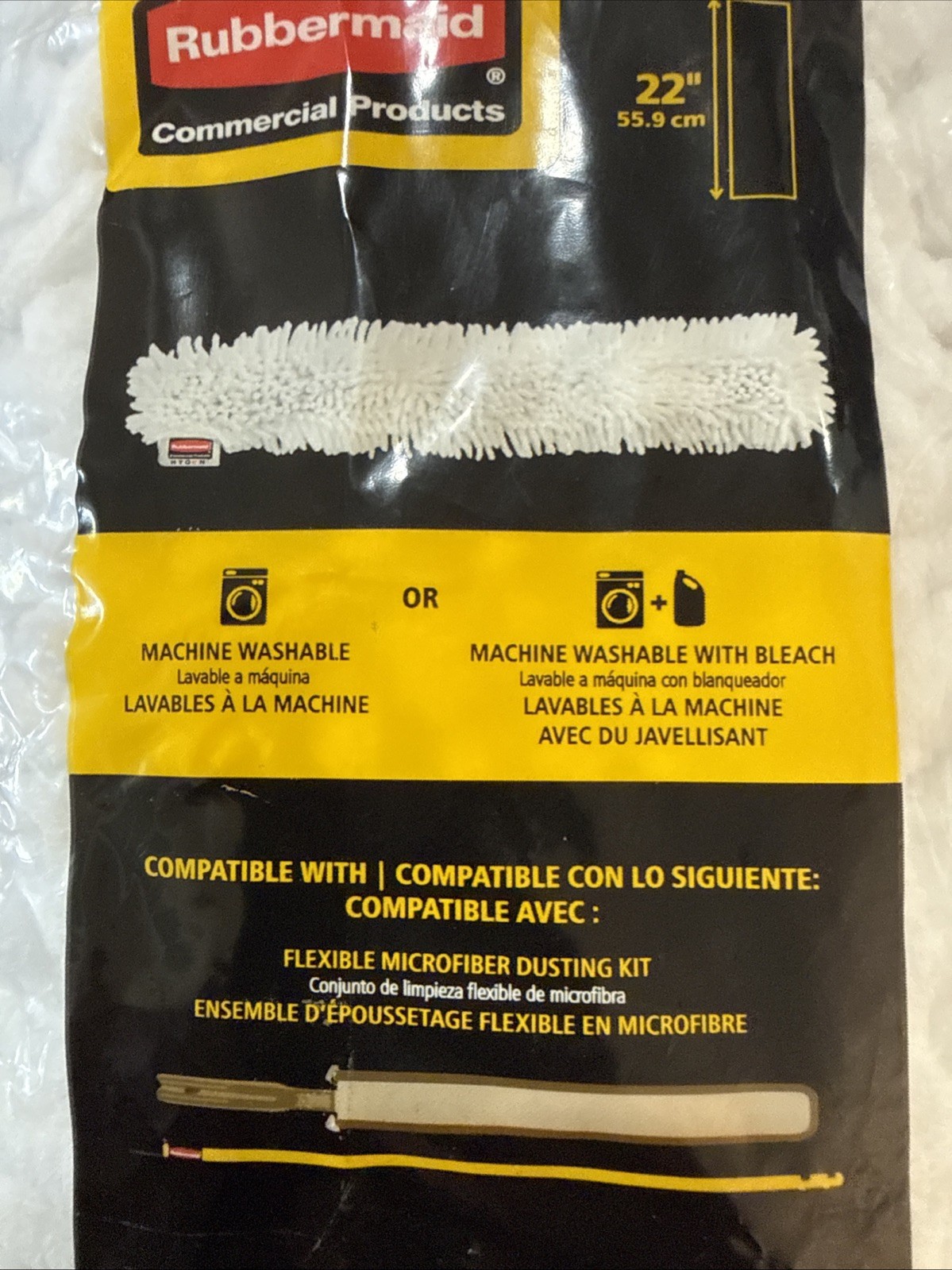 Dusting Wand Sleeve RUBBERMAID Microfiber Commercial Flex 22in. MDL#2190660 NWTs