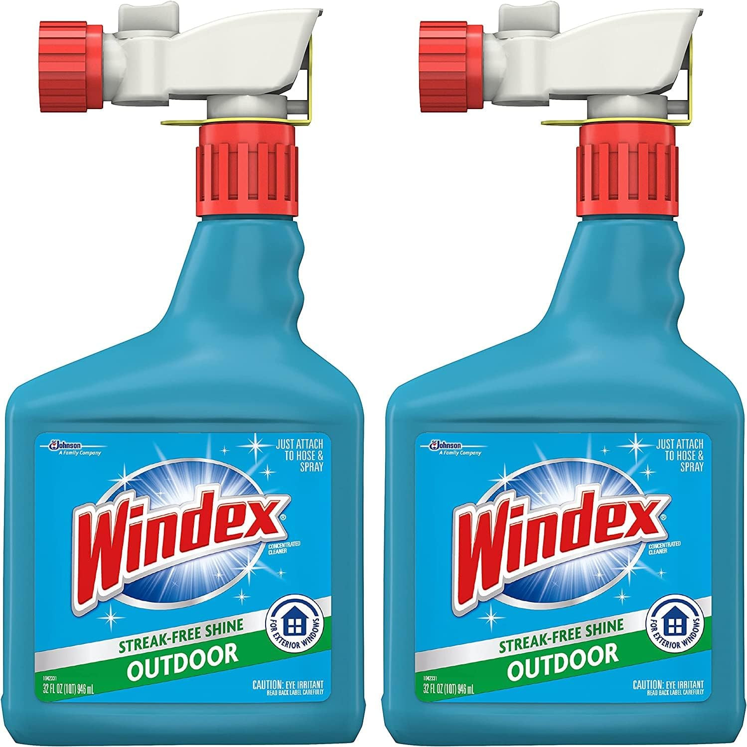 Outdoor Window and Glass Cleaner for Hose Ammonia Free, Concentrated Formula for