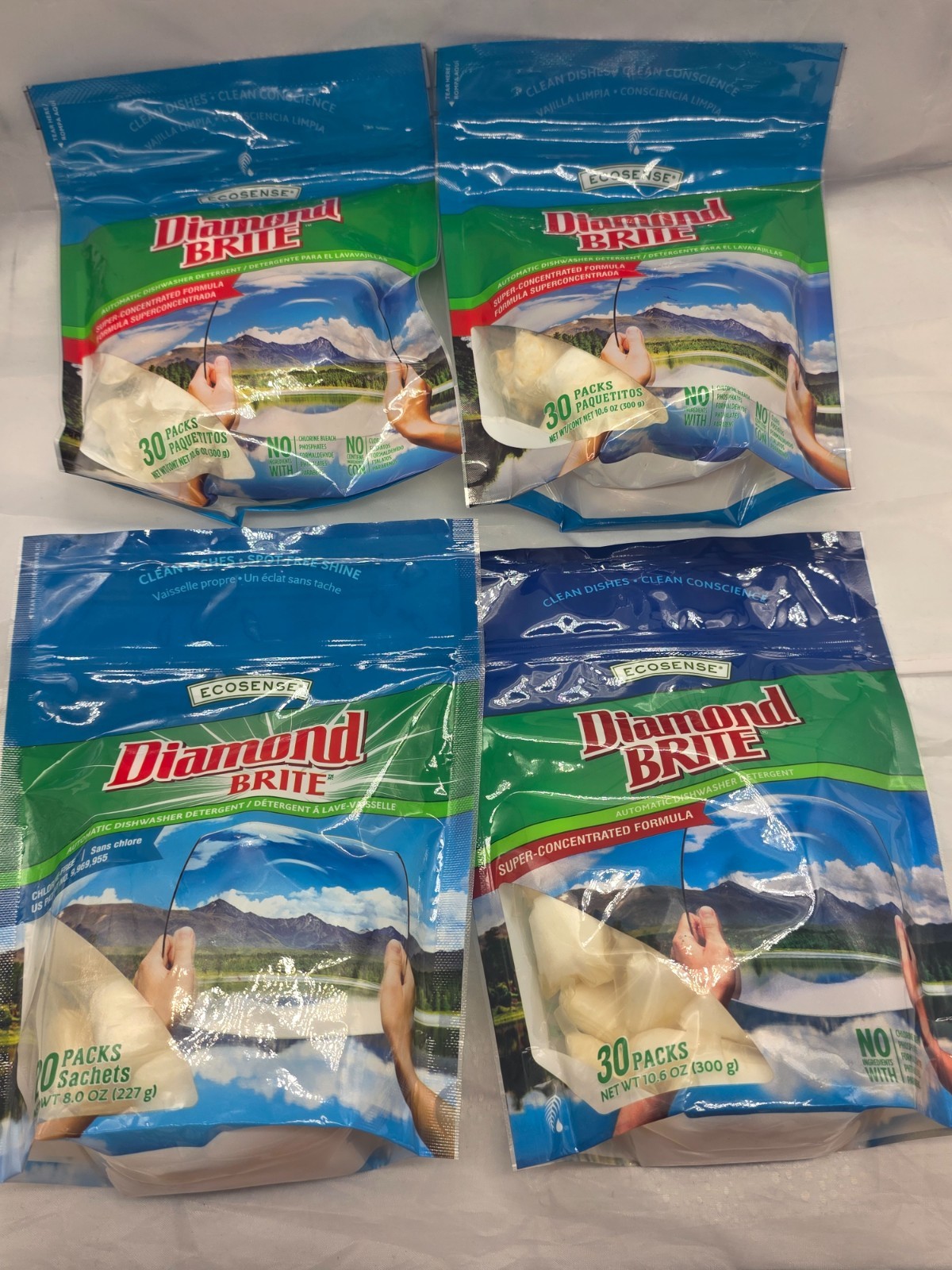 4 Melaleuca Ecosense Diamond Brite Automatic Dishwasher Detergent Total 110 pod