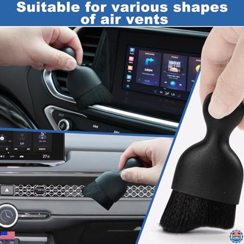 Windshield Cleaner Tool Kit, 13Pcs Car Detailing Brushes & Gel, Interior