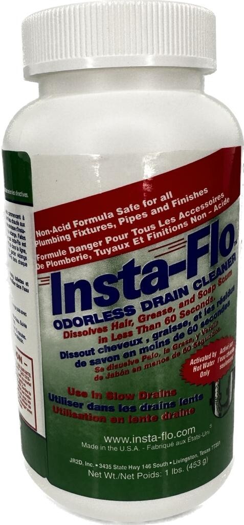 Insta-Flo IS-100 Odorless Crystal Drain Cleaner 1lb