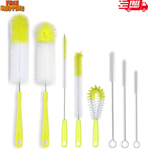 8-Pack Bottle Cleaning Brush Set – Long Bottle Cleaner for Washing Beer/Wine Nar
