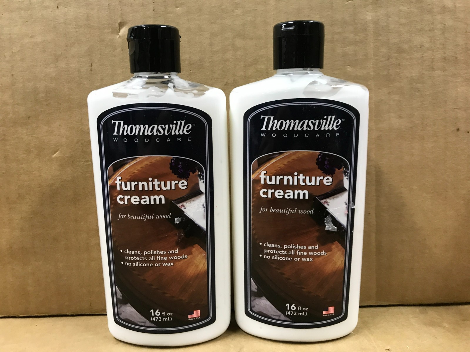 Thomasville Furniture Cream – Wood Polish, Cleaner – Lot Of 2, 16 Fl. Oz Bottles
